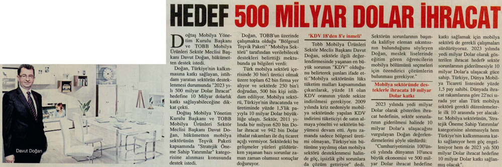 34 Gündem: Hedef 500 Milyar Dolar İhracat