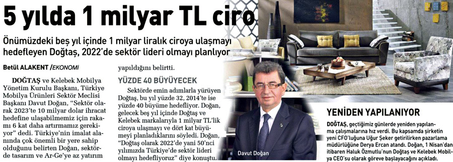 5 Yılda 1 Milyar TL Ciro